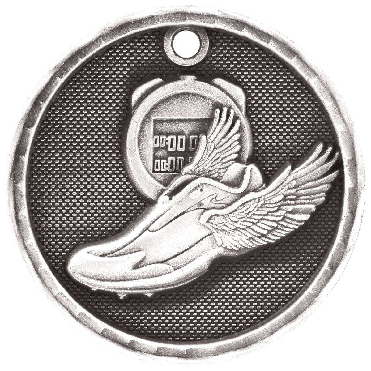 Track 3-D Medal-Silver, product photo