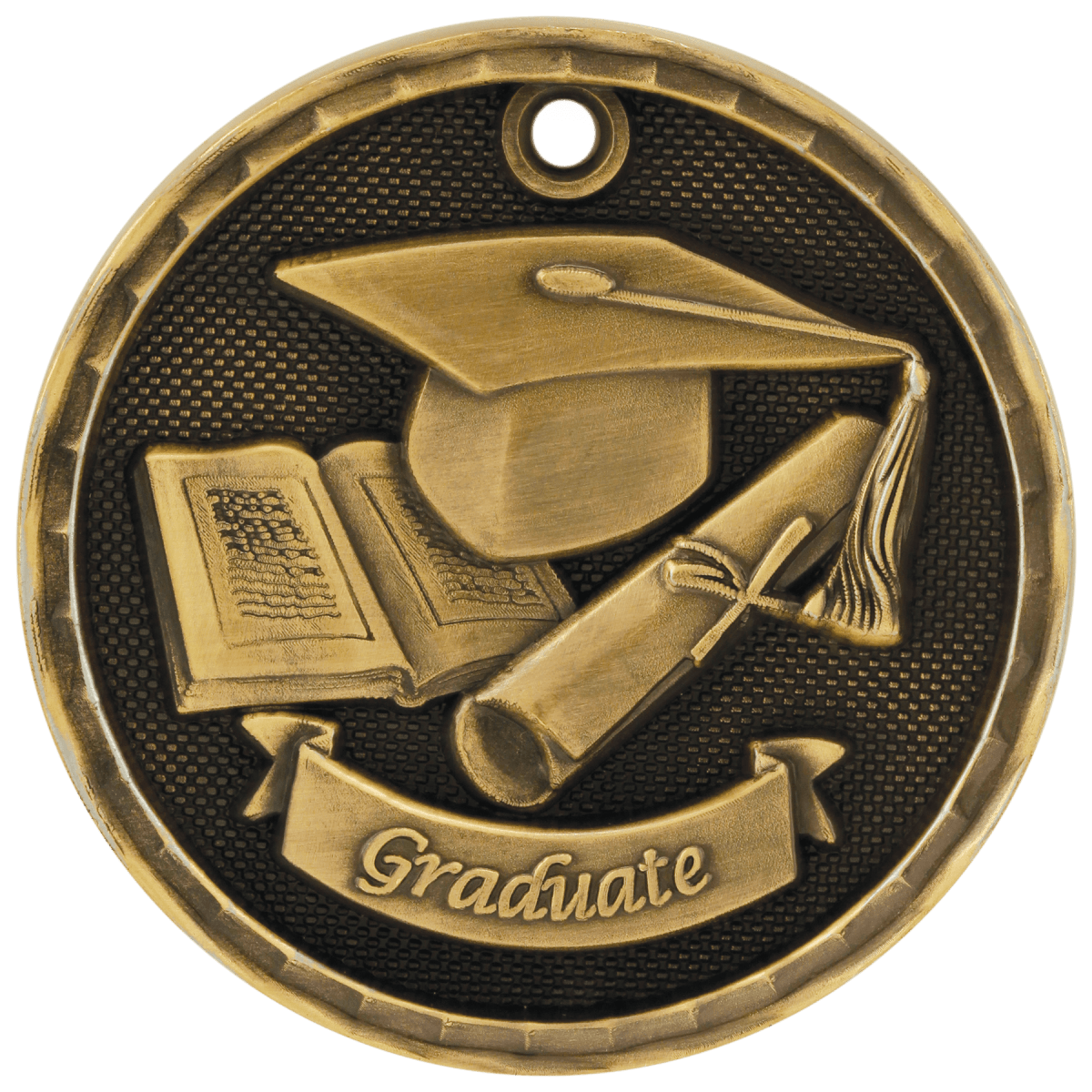 Graduate 3-D Medal-Gold, product photo