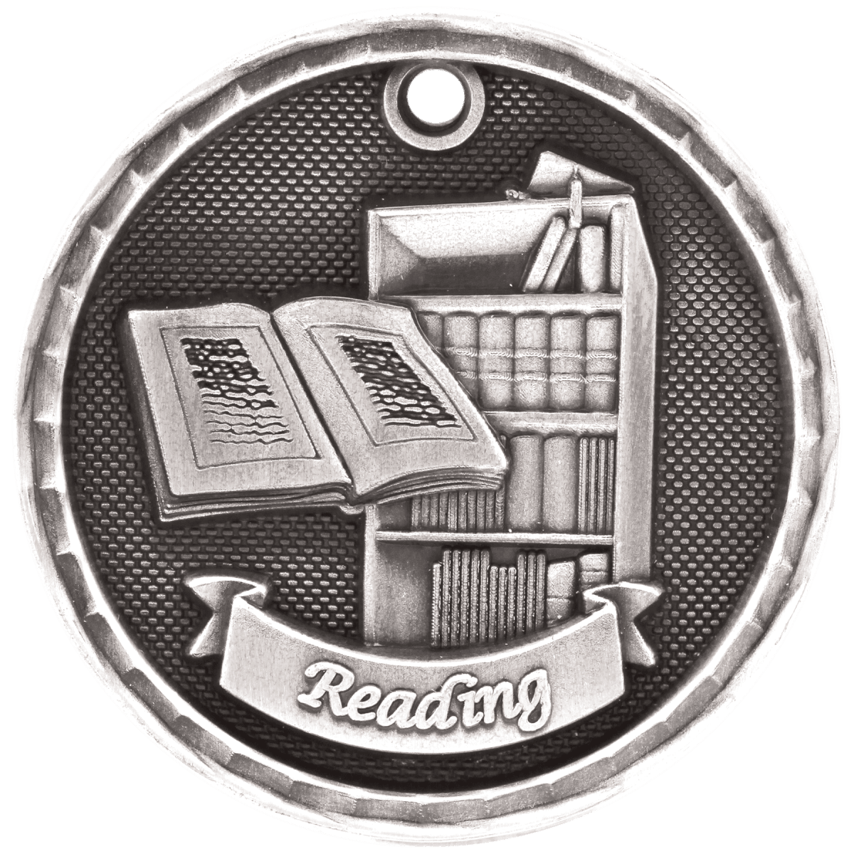 Reading 3-D Medal-Silver, product photo
