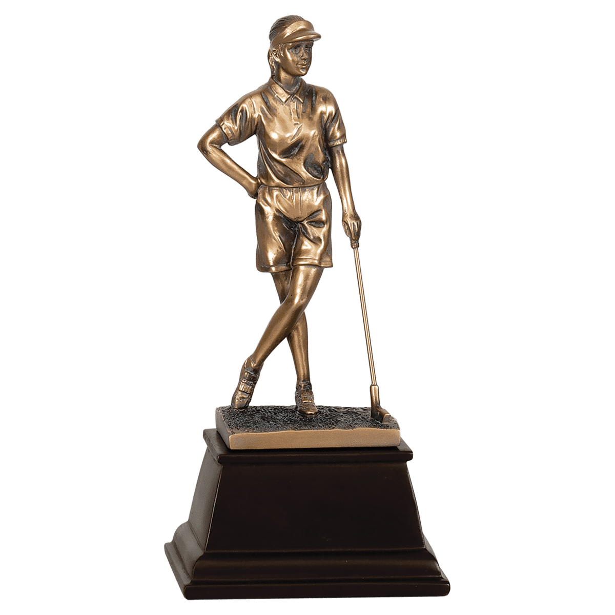 Female Bronze Golf Resin, product photo