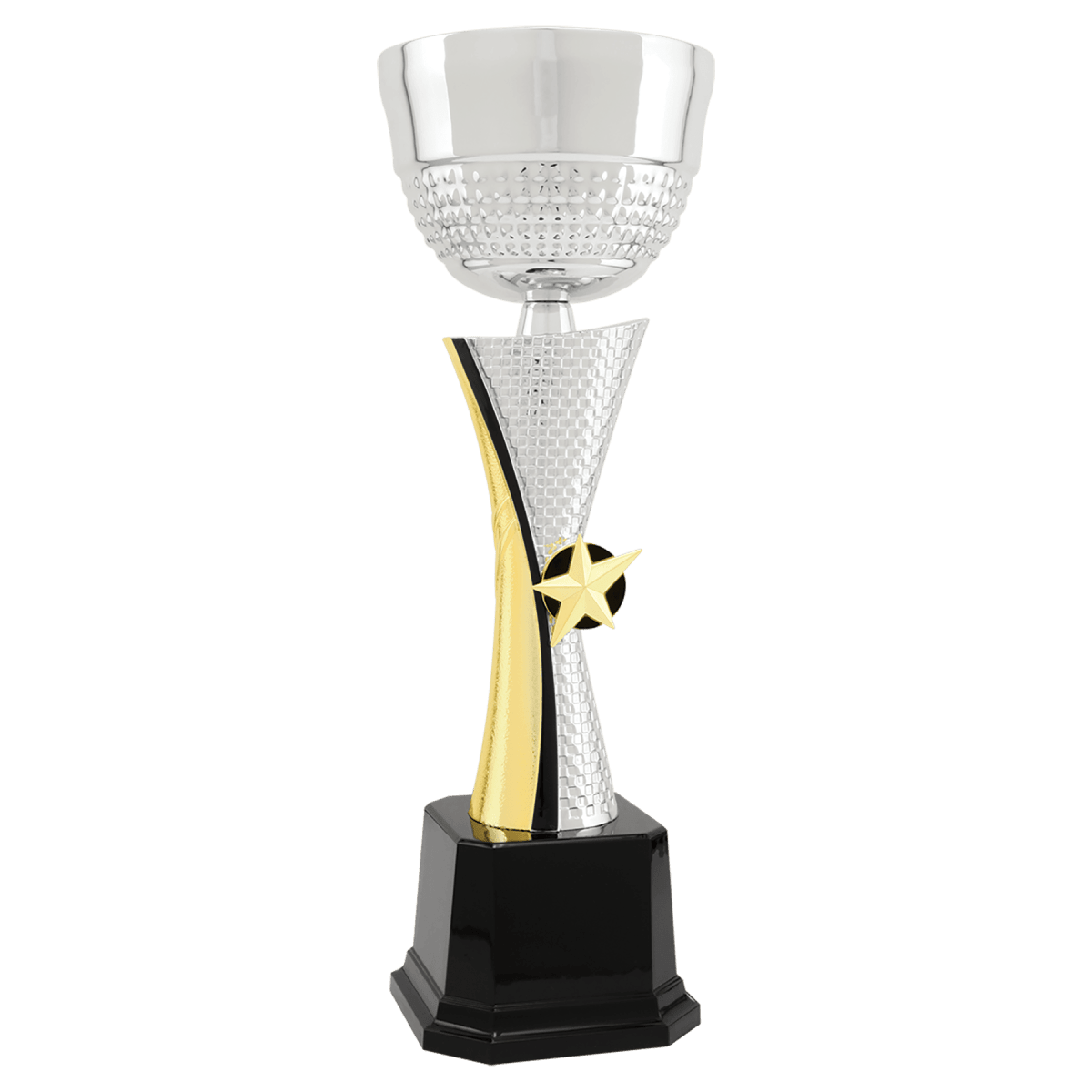 Silver/Gold Textured Metal Cup, product photo