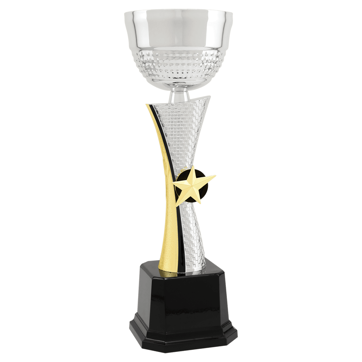 Silver/Gold Textured Metal Cup, product photo