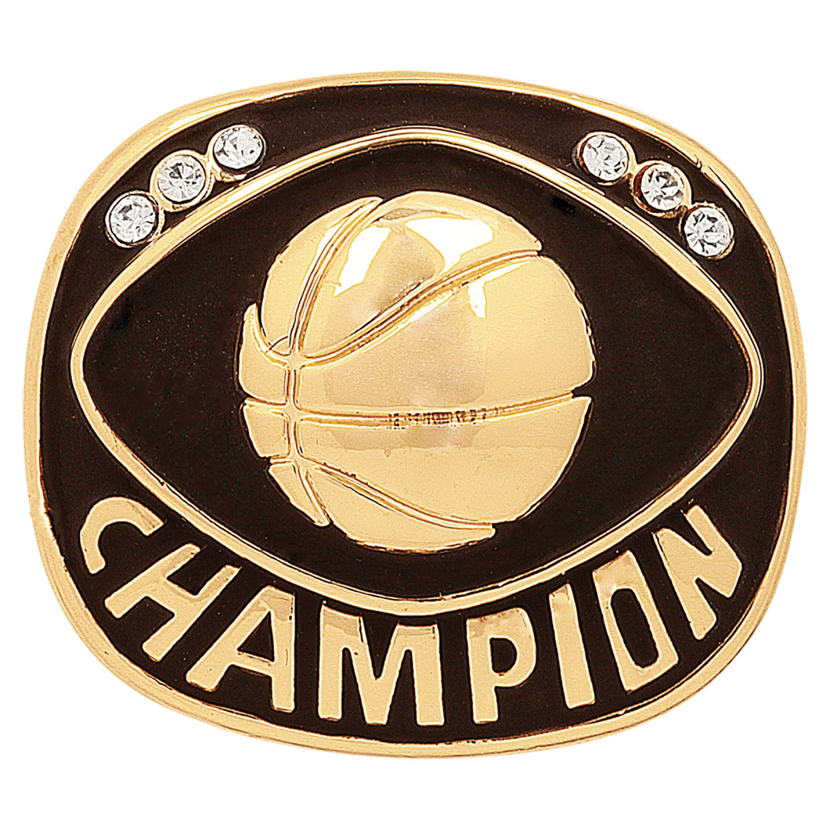 Basketball Gold Champion Ring Insert (Price includes ring ordered by size), product photo
