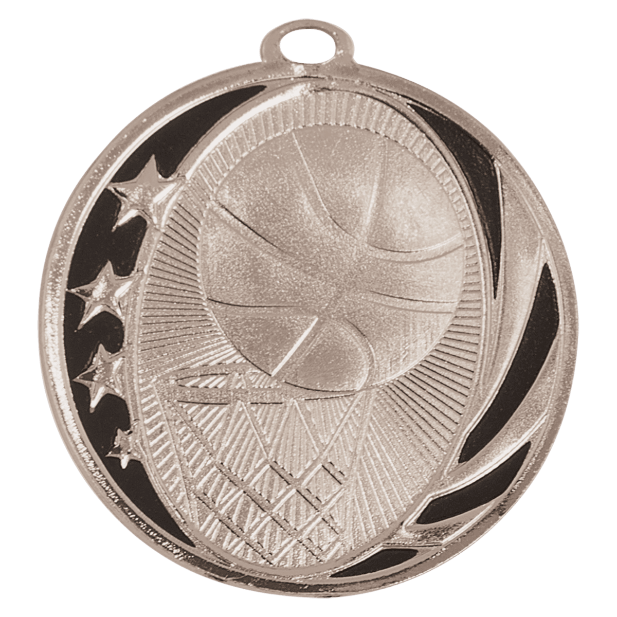 Basketball MidNite Star Medal-Silver, product photo