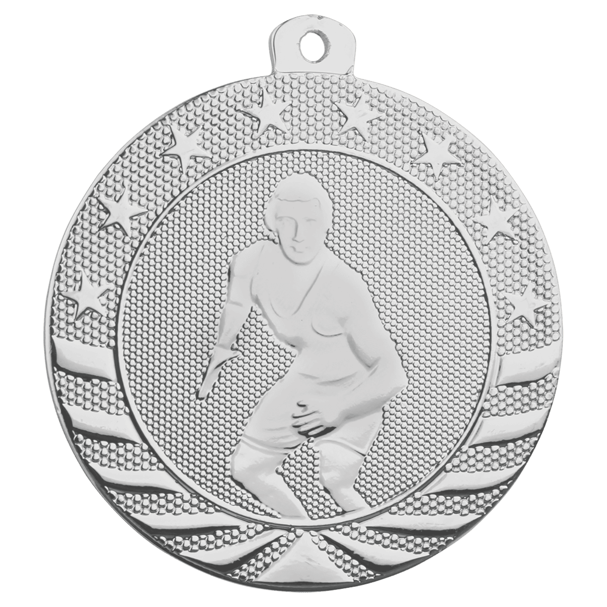 Male Wrestling Starbrite Medal-Silver, product photo