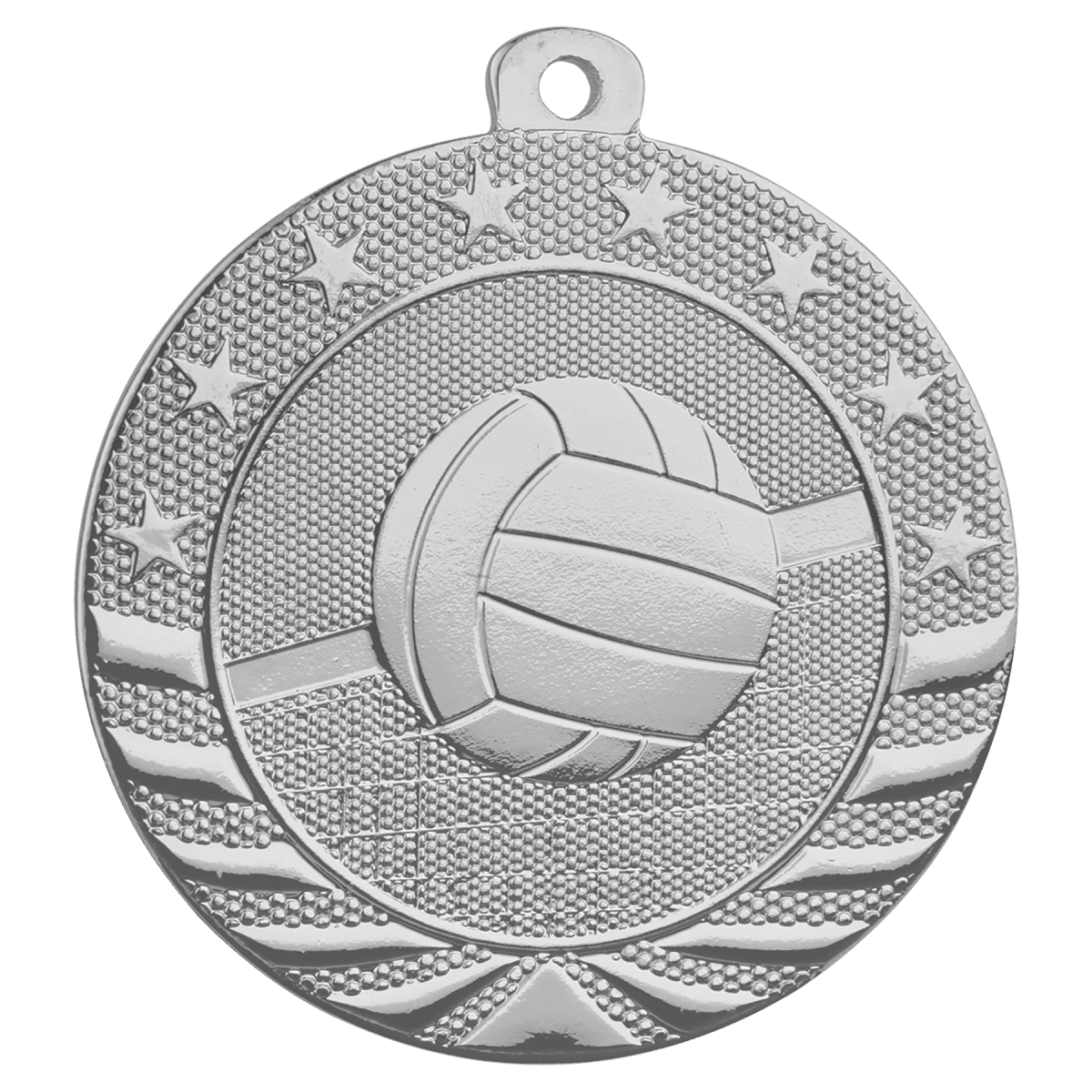 Volleyball Starbrite Medal-Silver, product photo