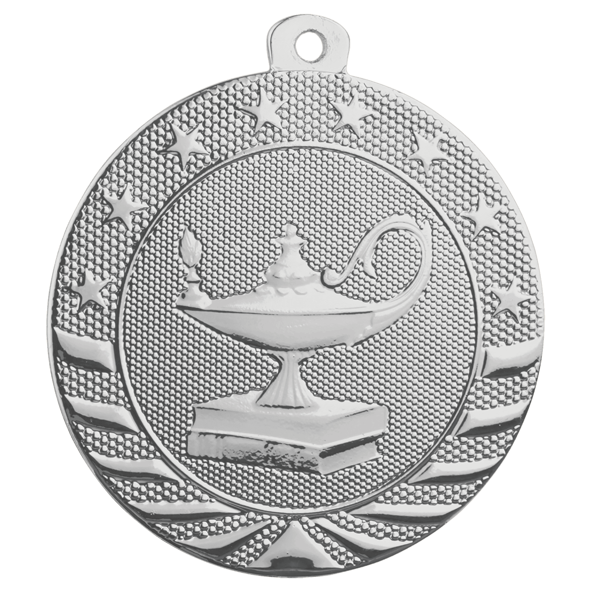 Lamp of Knowledge Starbrite Medal-Silver, product photo