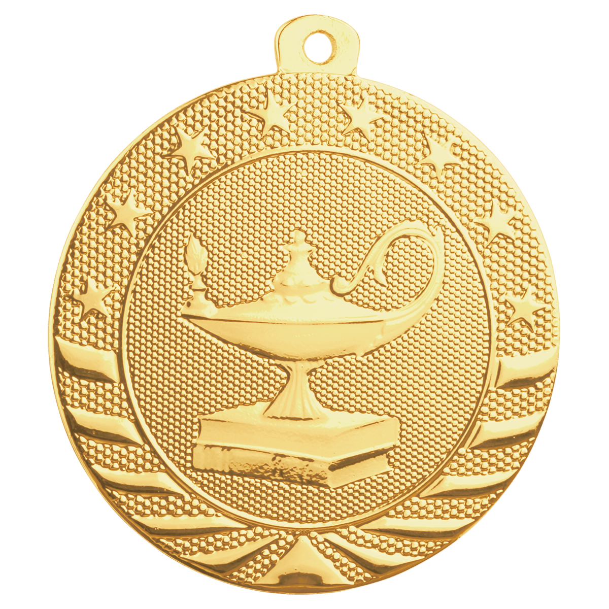 Lamp of Knowledge Starbrite Medal-Gold, product photo
