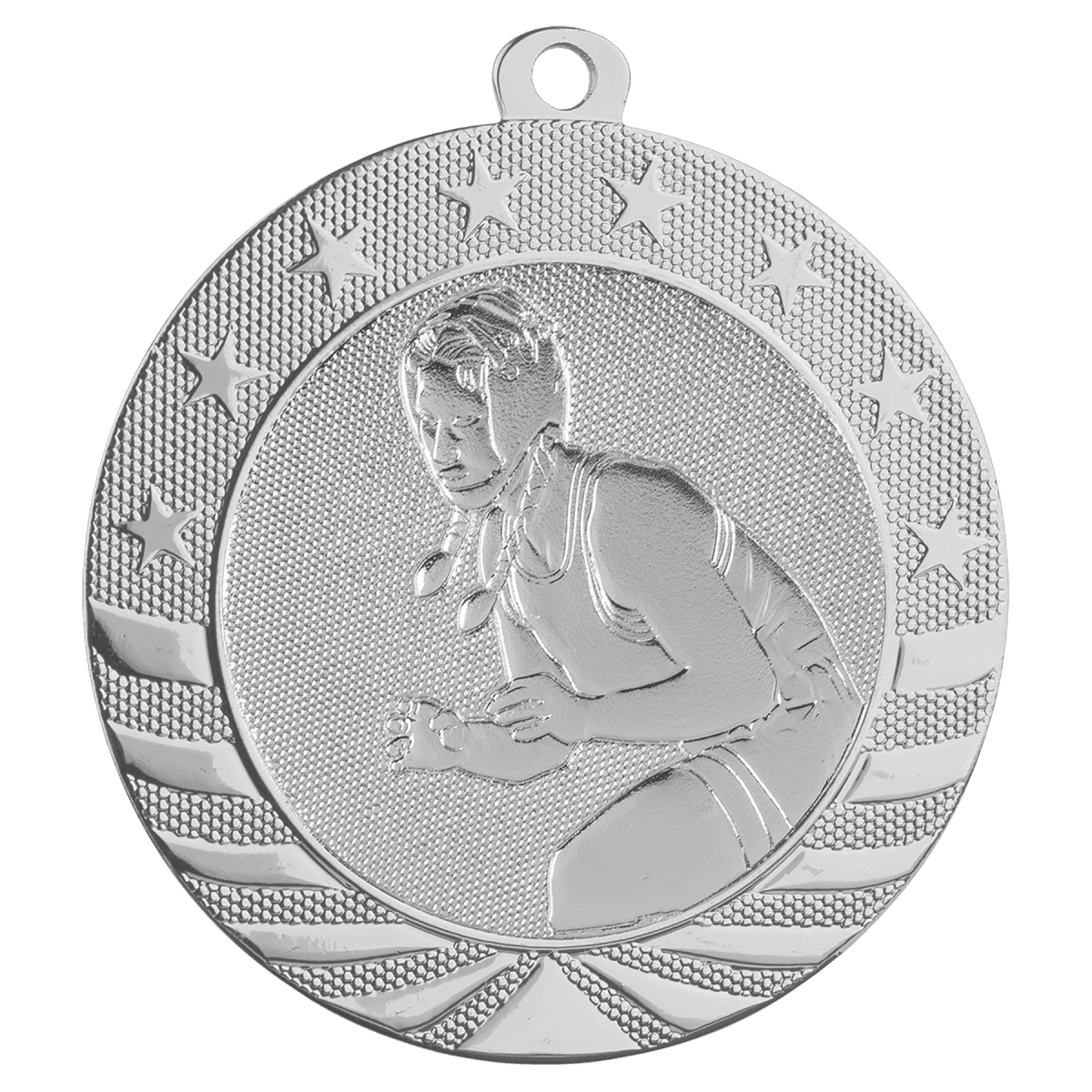Female Wrestling Starbrite Medal-Silver, product photo