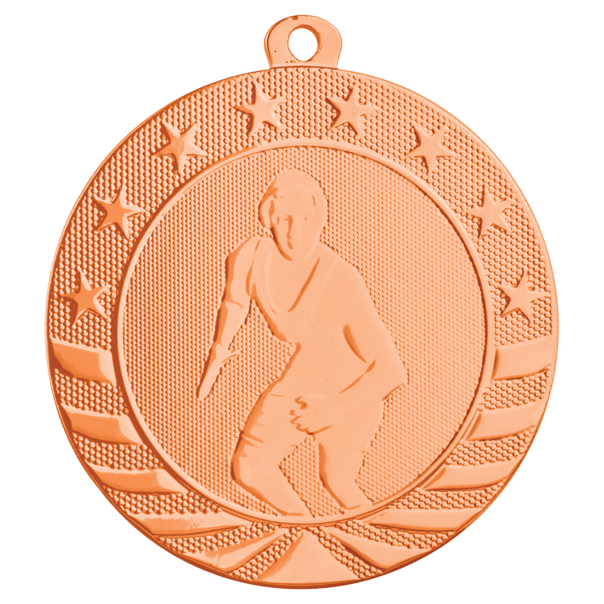 Male Wrestling Starbrite Medal-Bronze, product photo