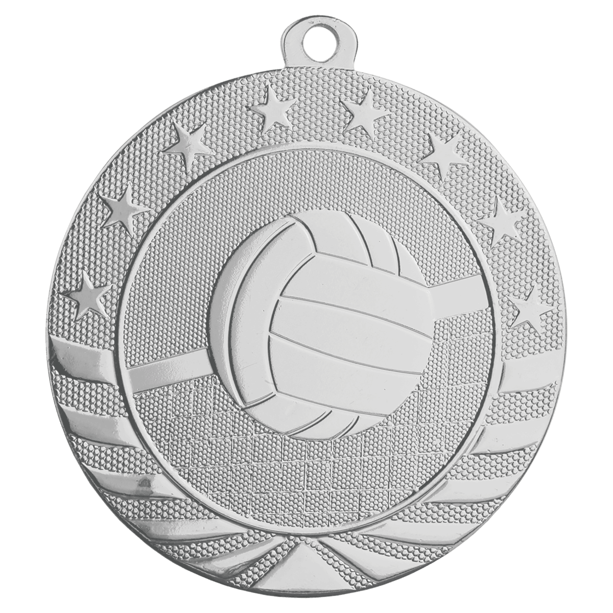 Volleyball Starbrite Medal-Silver, product photo