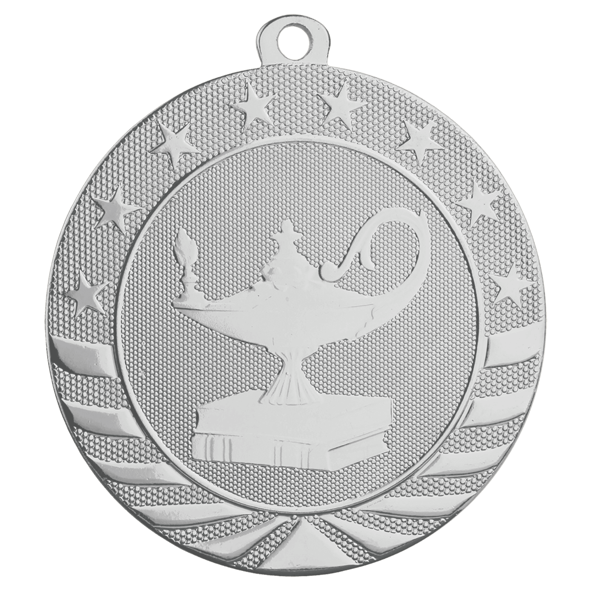 Lamp of Knowledge Starbrite Medal-Silver, product photo