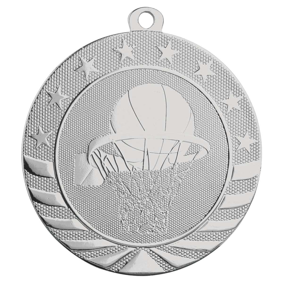 Basketball Starbrite Medal-Silver, product photo