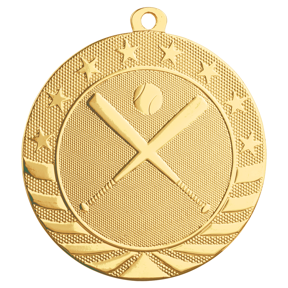 Baseball/Softball Starbrite Medal-Gold, product photo
