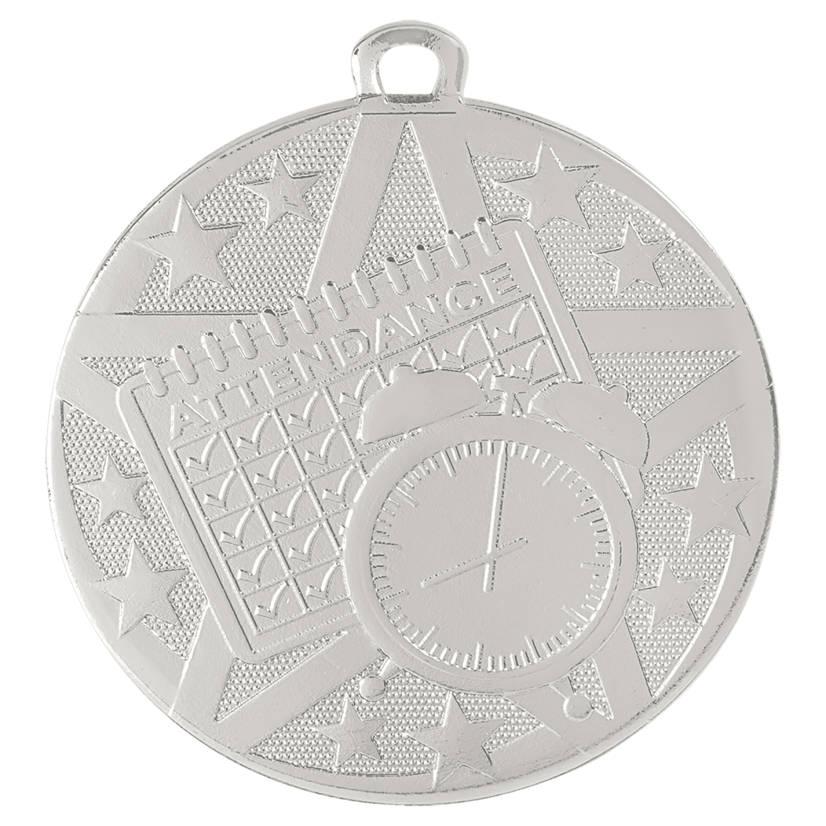 Perfect Attendance Superstar Medal-Silver, product photo
