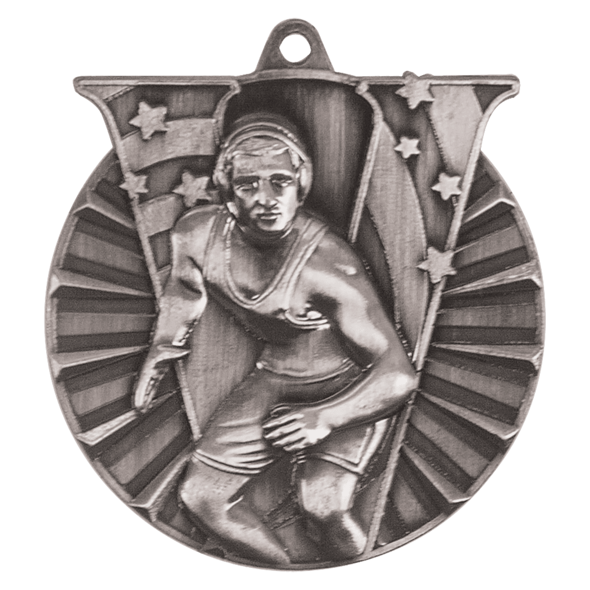 Wrestling Victory Medal-Silver, product photo