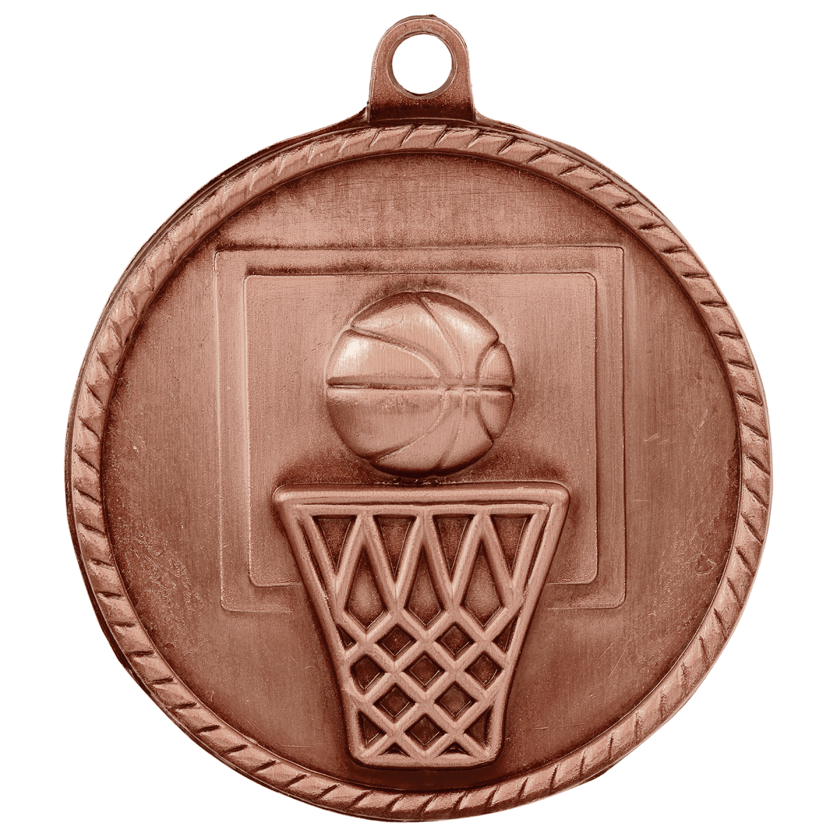 Basketball High Relief Medal-Bronze, product photo
