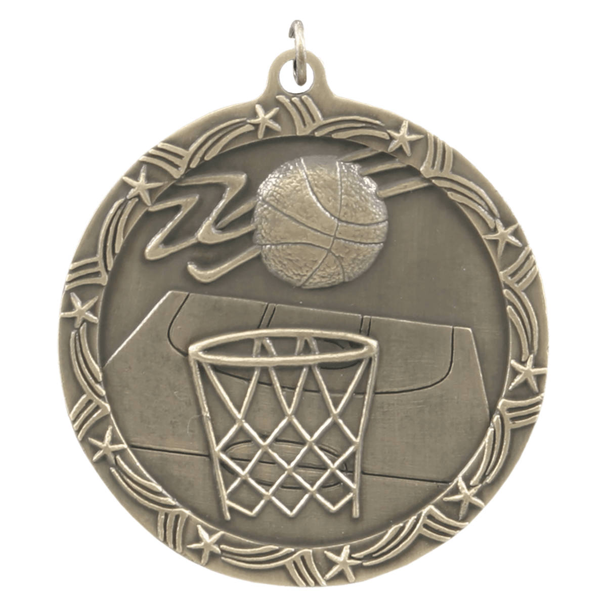 Basketball Shooting Star Medal-Gold, product photo