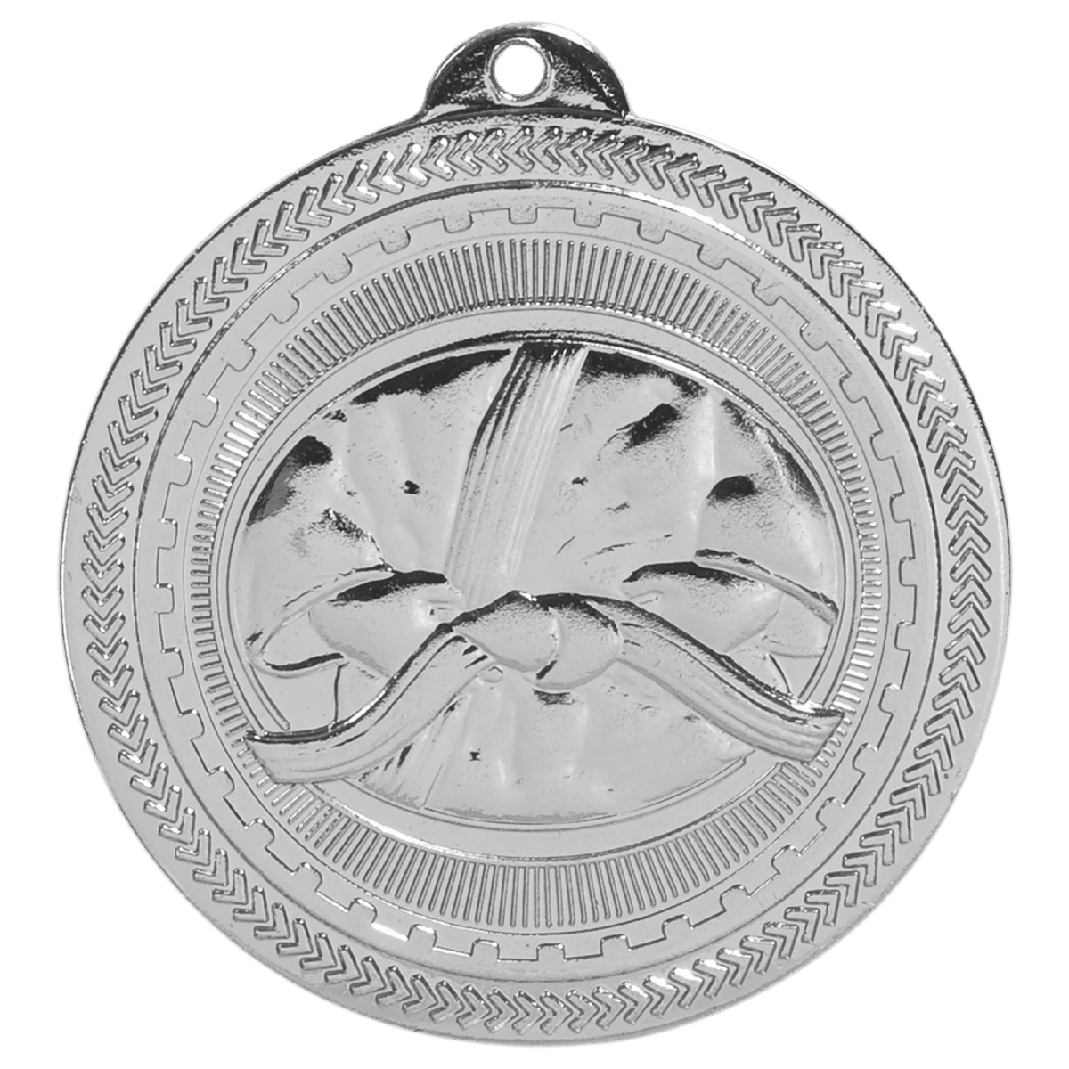 Martial Arts BriteLazer Medal-Silver, product photo
