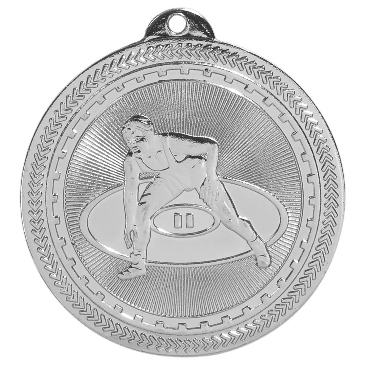 Wrestling BriteLazer Medal-Silver, product photo