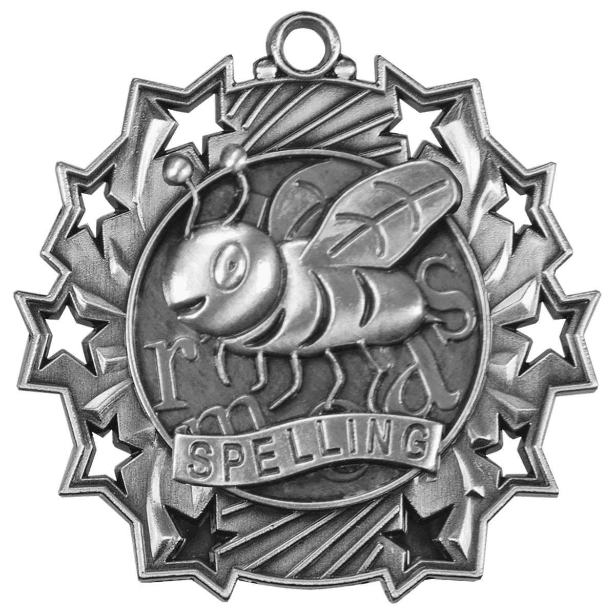 Spelling Ten Star Medal-Silver, product photo