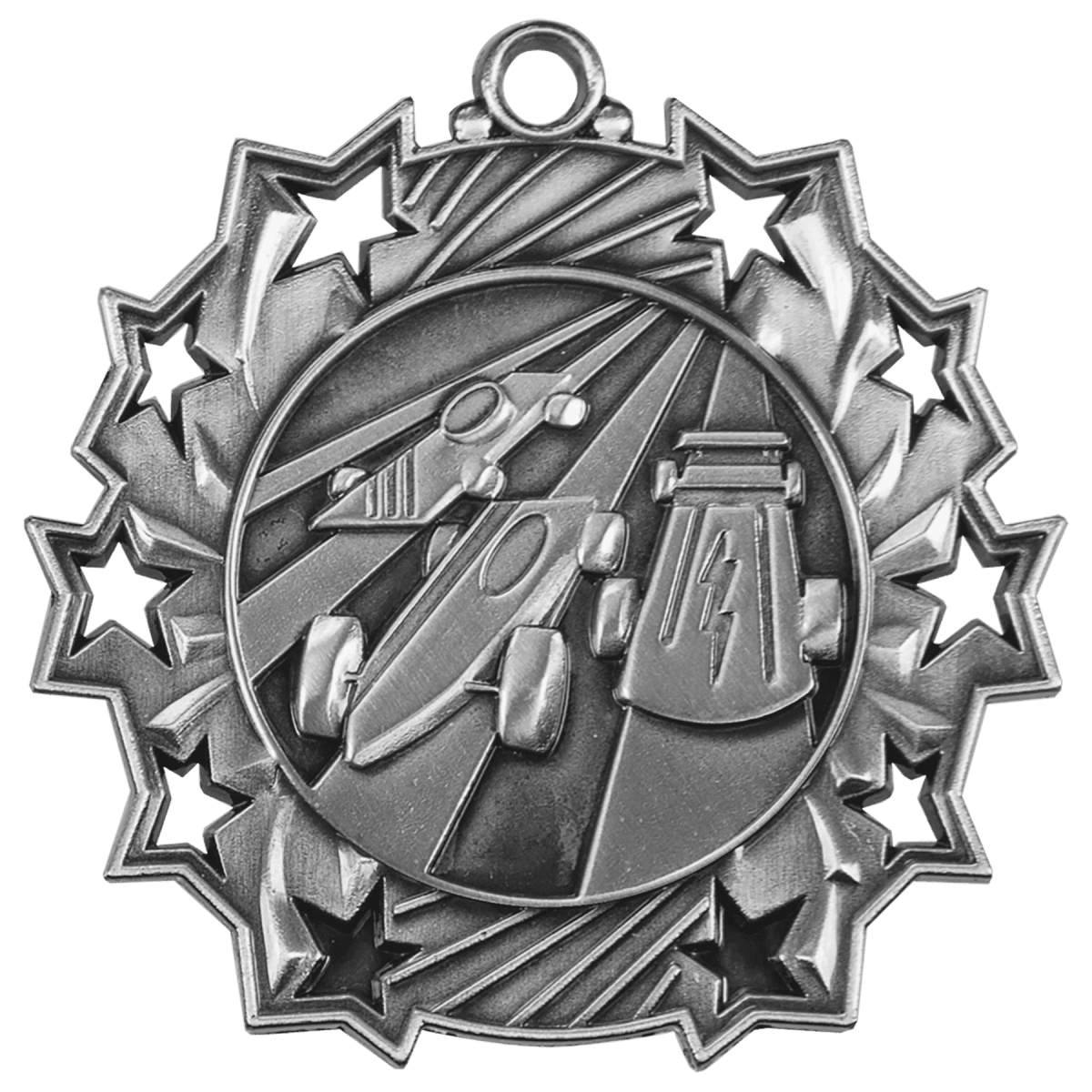 Pinewood Derby Ten Star Medal-Silver, product photo