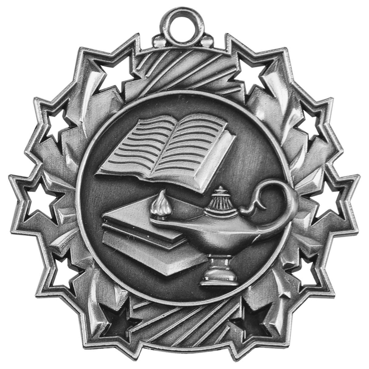 Lamp of Knowledge Ten Star Medal-Silver, product photo