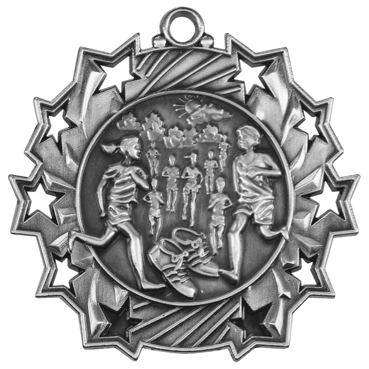 Cross Country Ten Star Medal-Silver, product photo