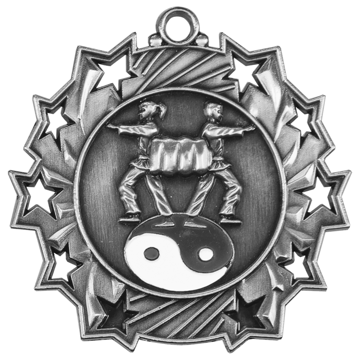 Martial Arts Ten Star Medal-Silver, product photo