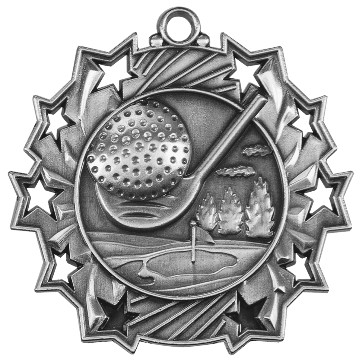 Golf Ten Star Medal-Silver, product photo