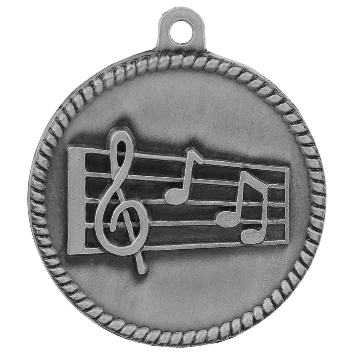 Music High Relief Medal-Silver, product photo