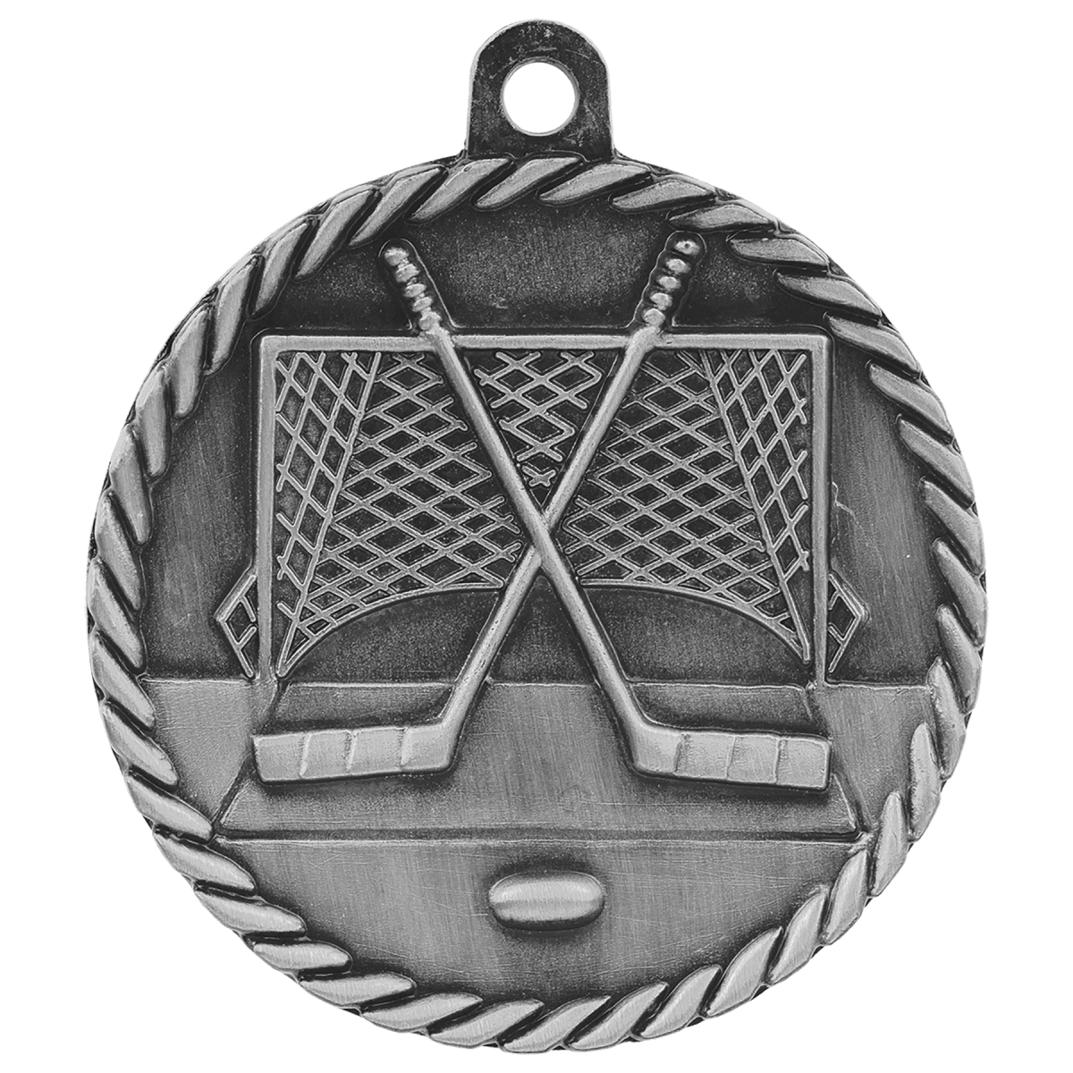 Hockey High Relief Medal-Silver, product photo