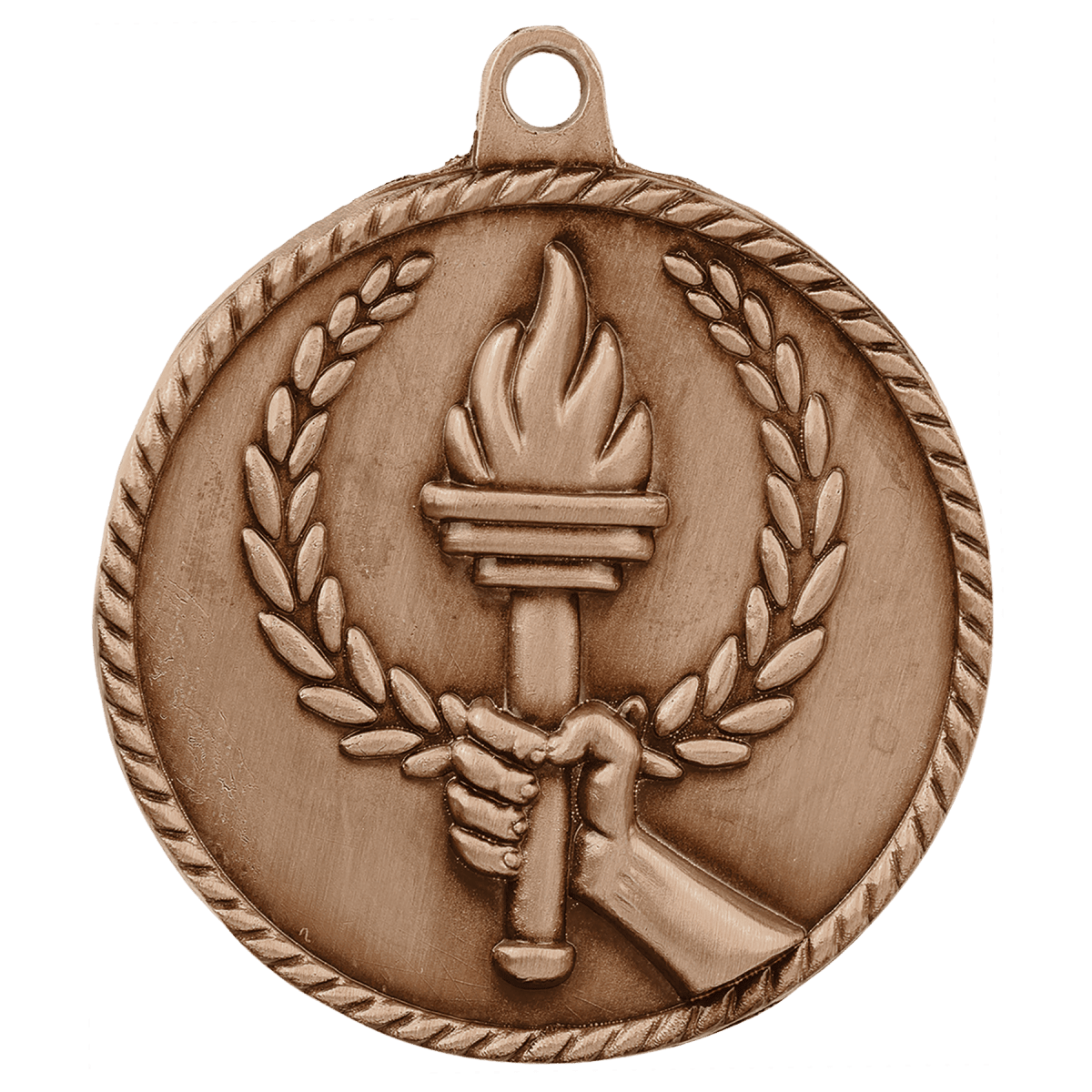 Torch High Relief Medal-Bronze, product photo