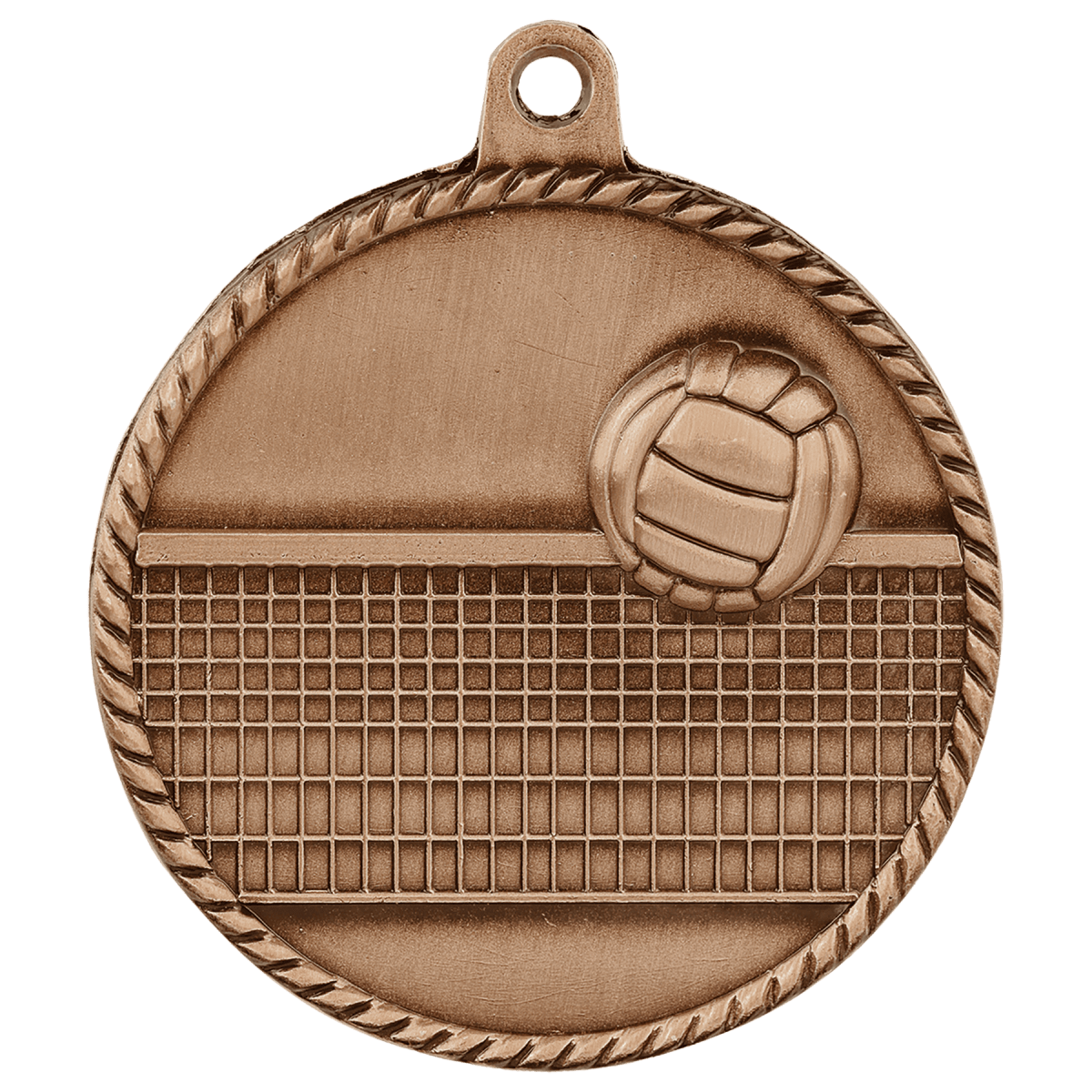 Volleyball High Relief Medal-Bronze, product photo