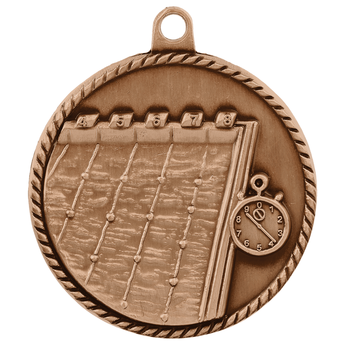 Swimming High Relief Medal-Bronze, product photo