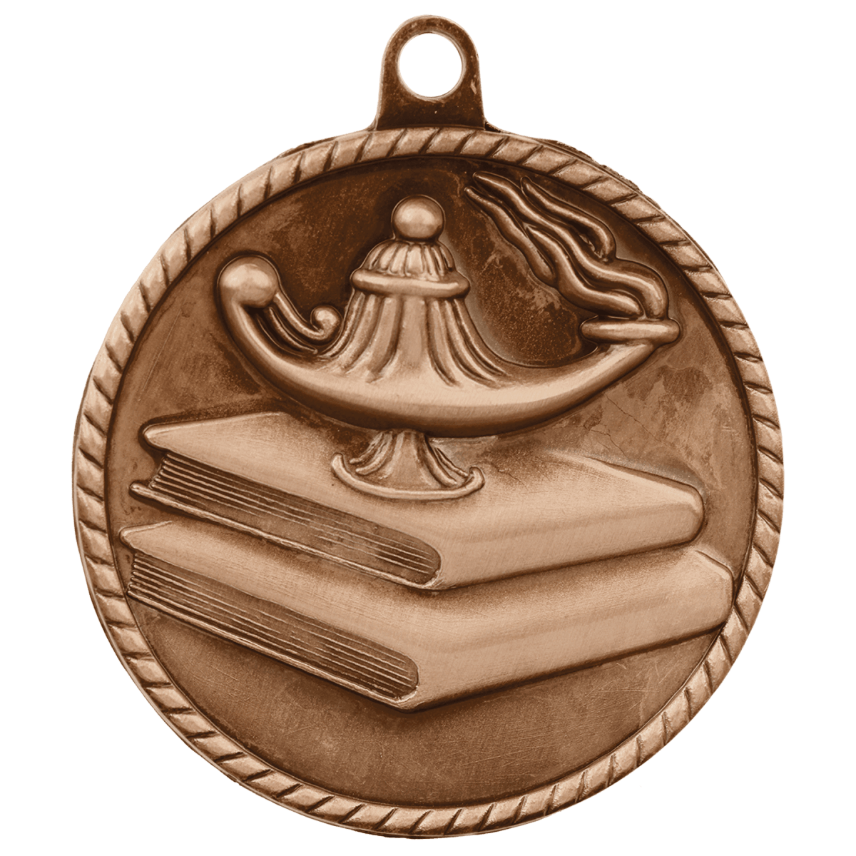 Lamp of Knowledge High Relief Medal-Bronze, product photo