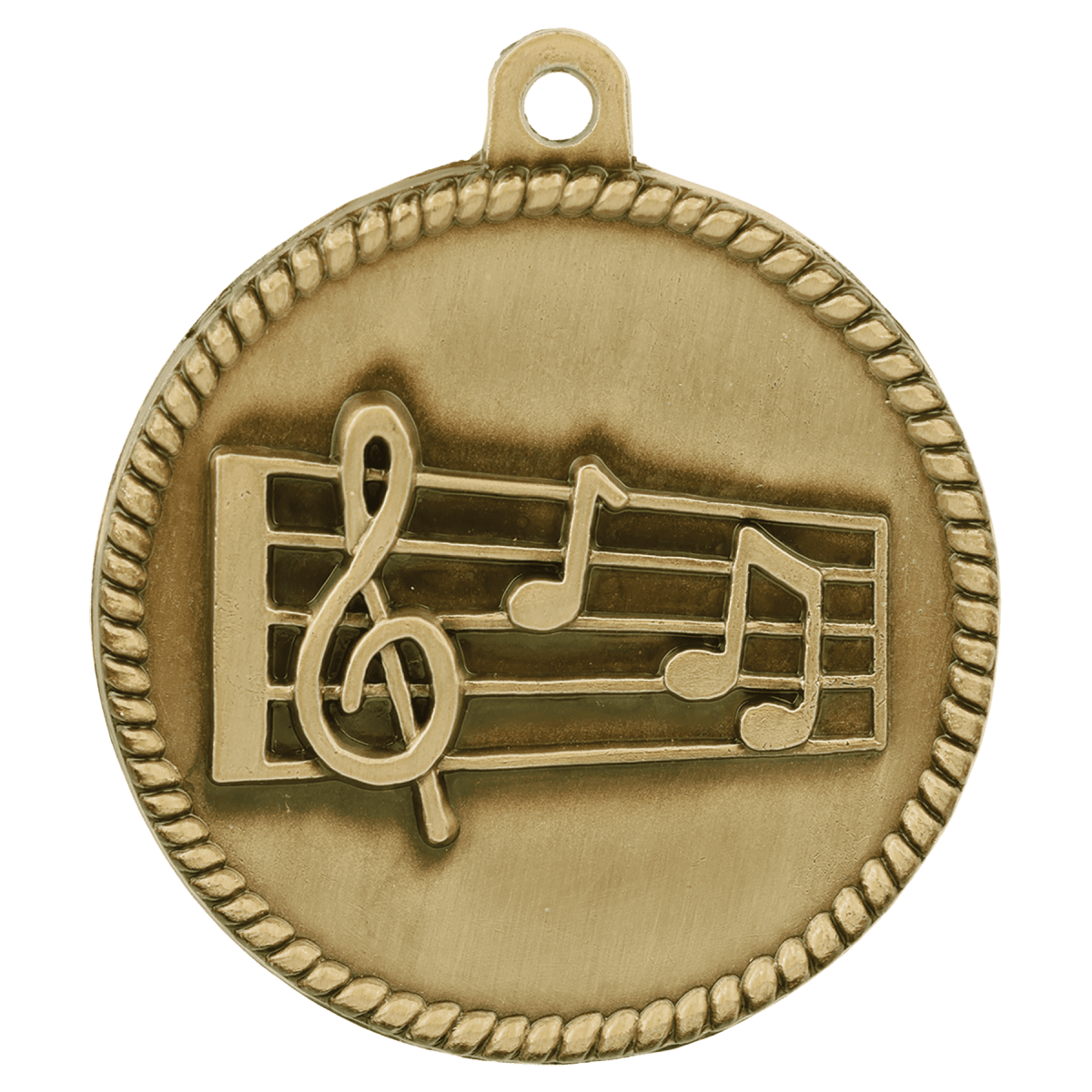 Music High Relief Medal-Gold, product photo
