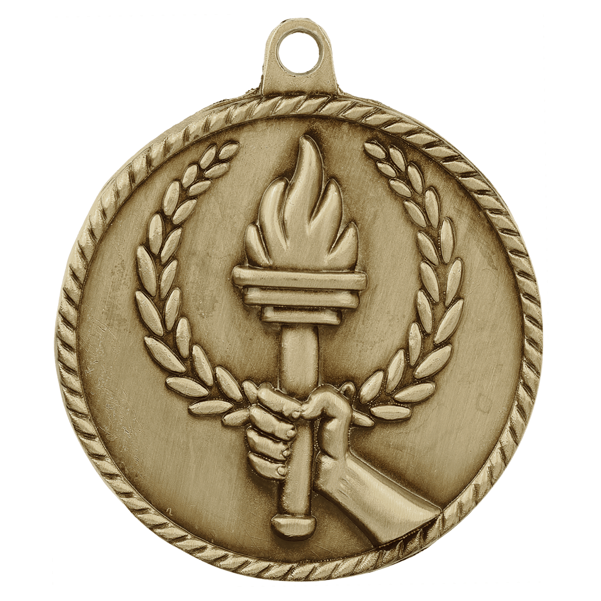 Torch High Relief Medal-Gold, product photo