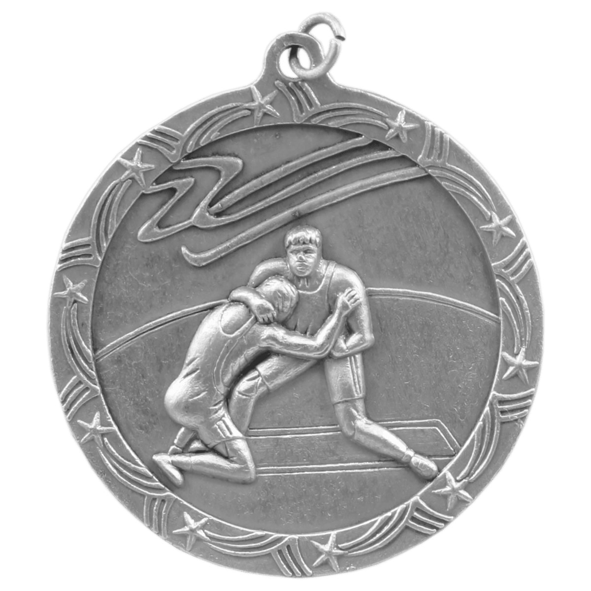 Wrestling Shooting Star Medal-Silver, product photo