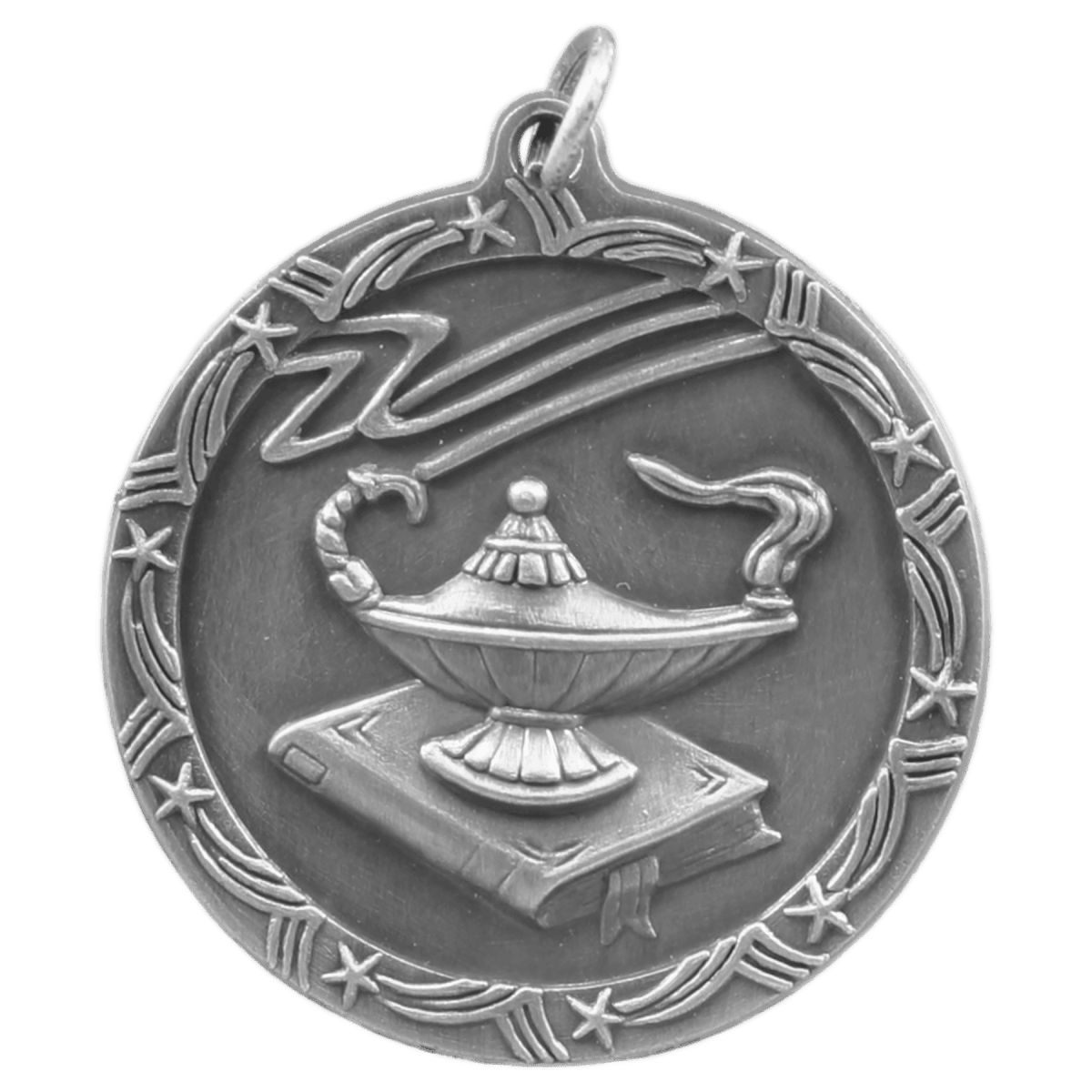 Lamp of Knowledge Shooting Star Medal-Silver, product photo