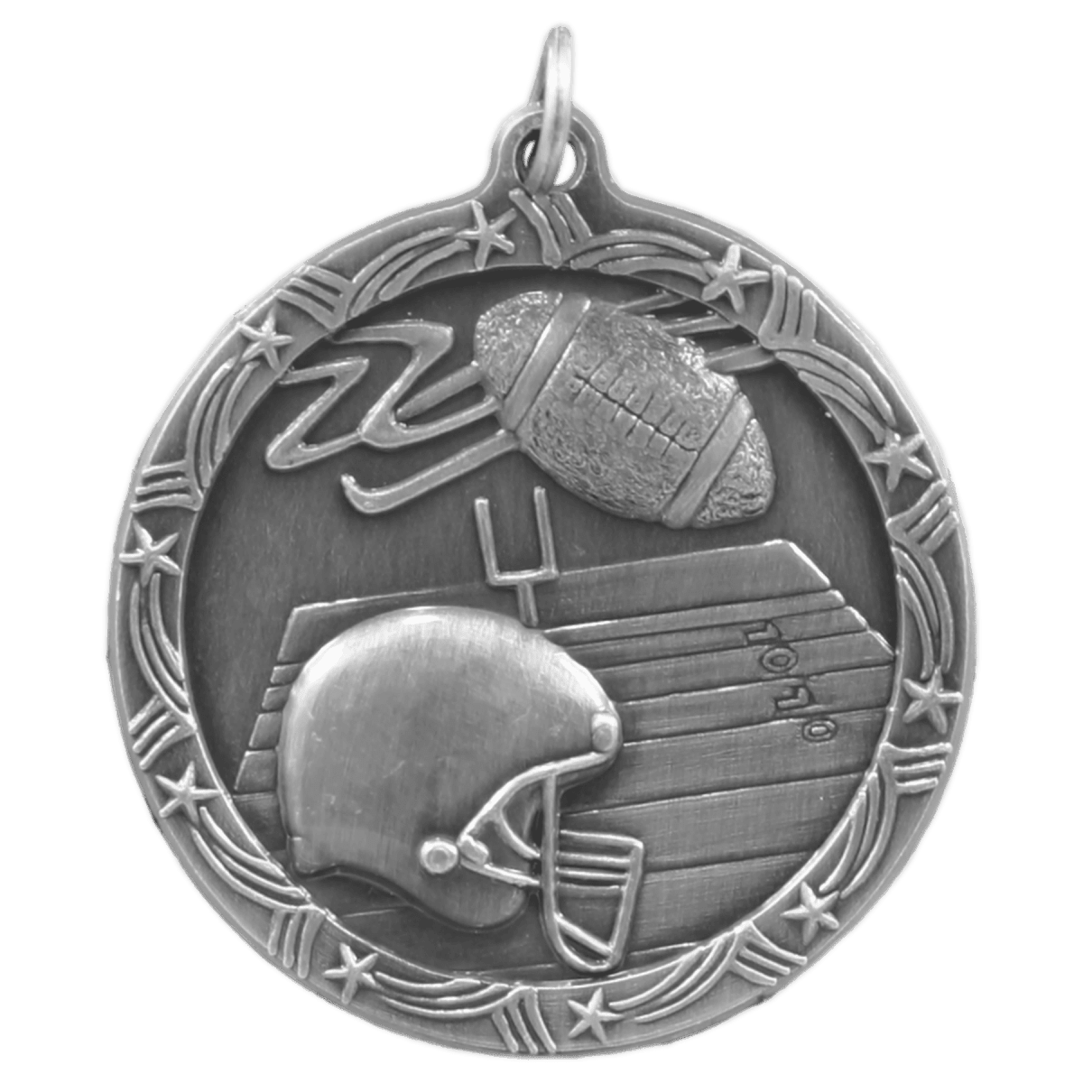 Football Shooting Star Medal-Silver, product photo
