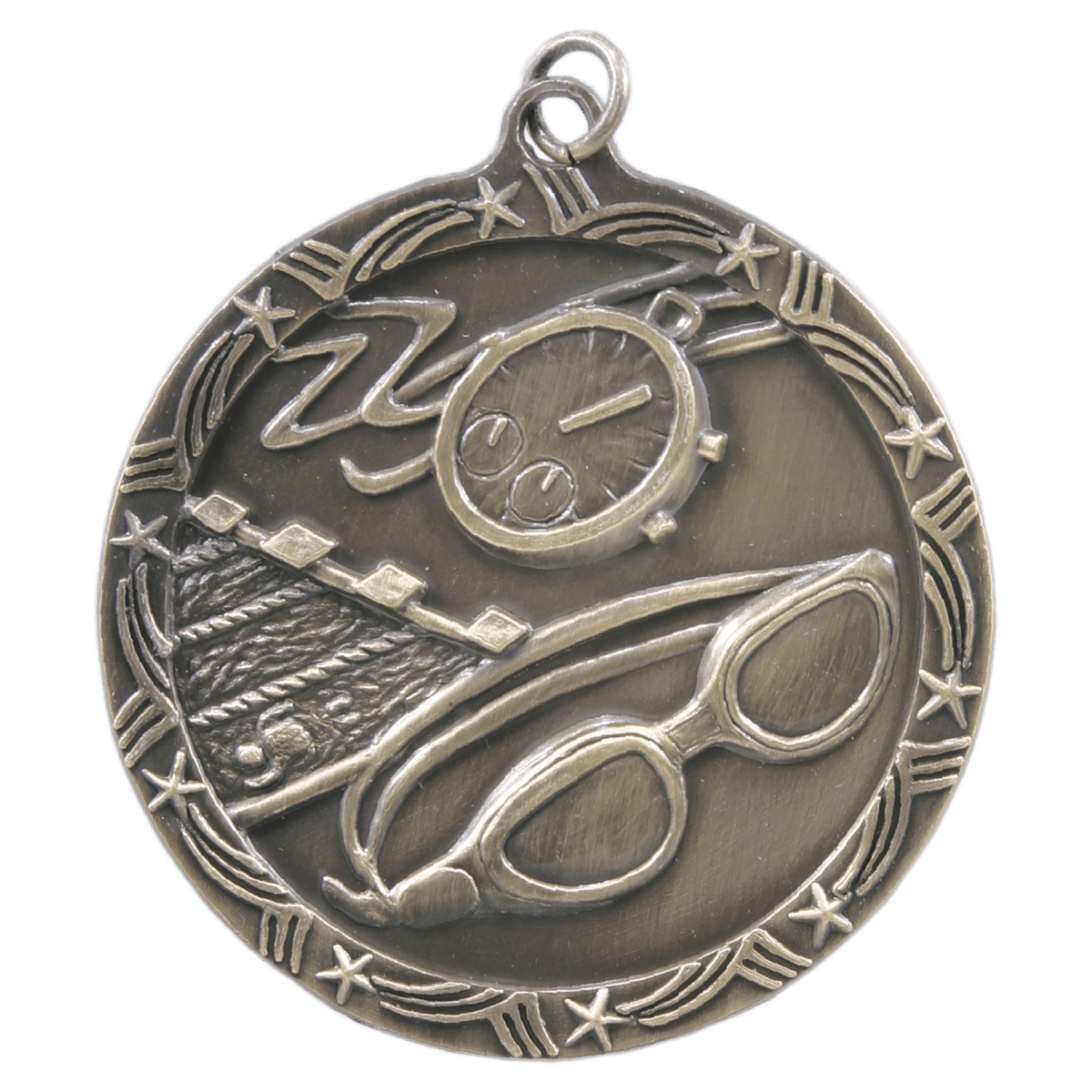 Swimming Shooting Star Medal-Gold, product photo