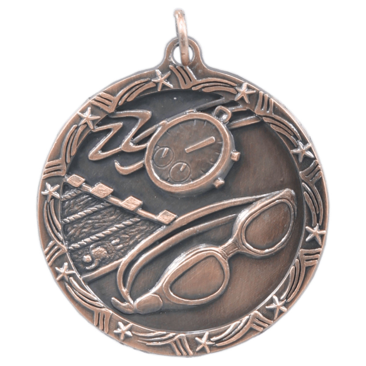 Swimming Shooting Star Medal-Bronze, product photo