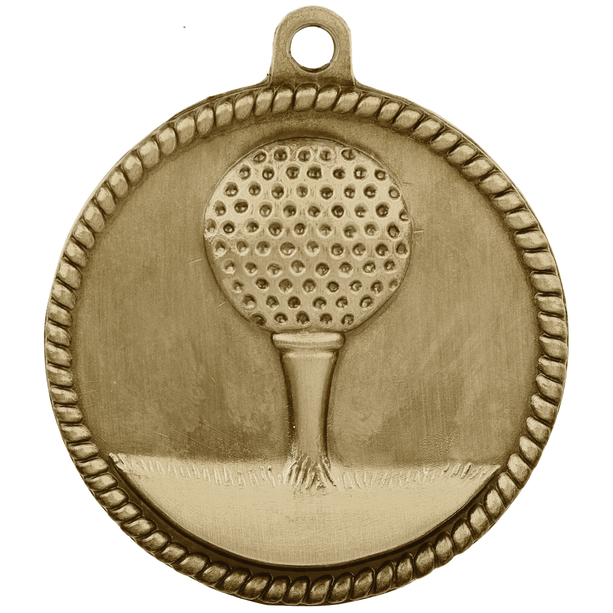 Golf High Relief Medal-Gold, product photo