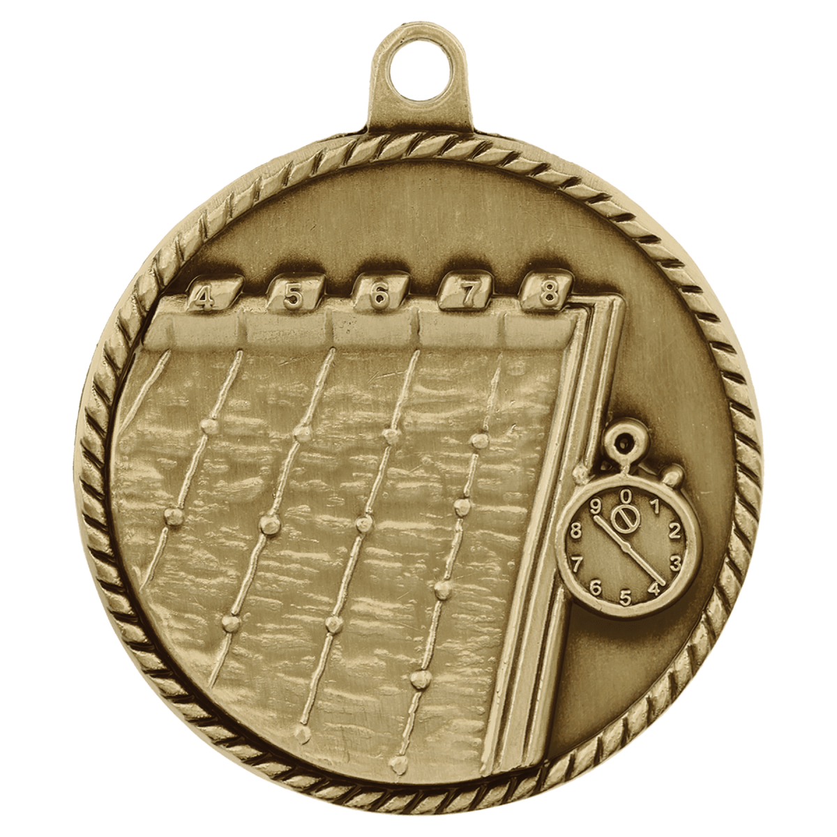 Swimming High Relief Medal-Gold, product photo