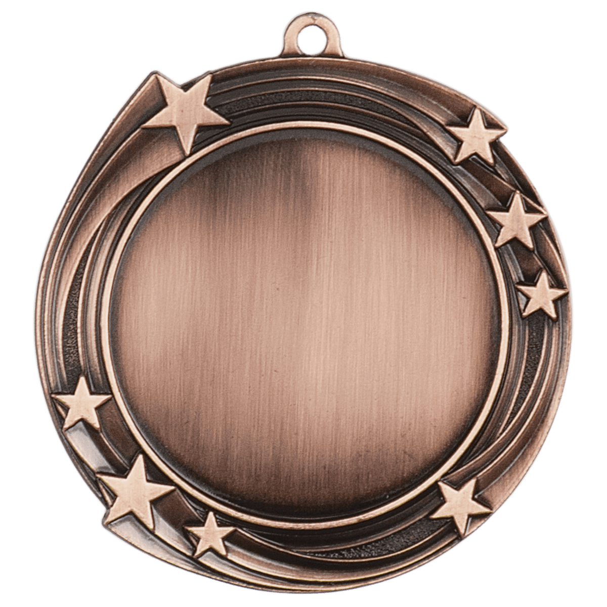 Swirling Star 2" Insert Holder Medal-Antique Bronze (Insert Not Included), product photo