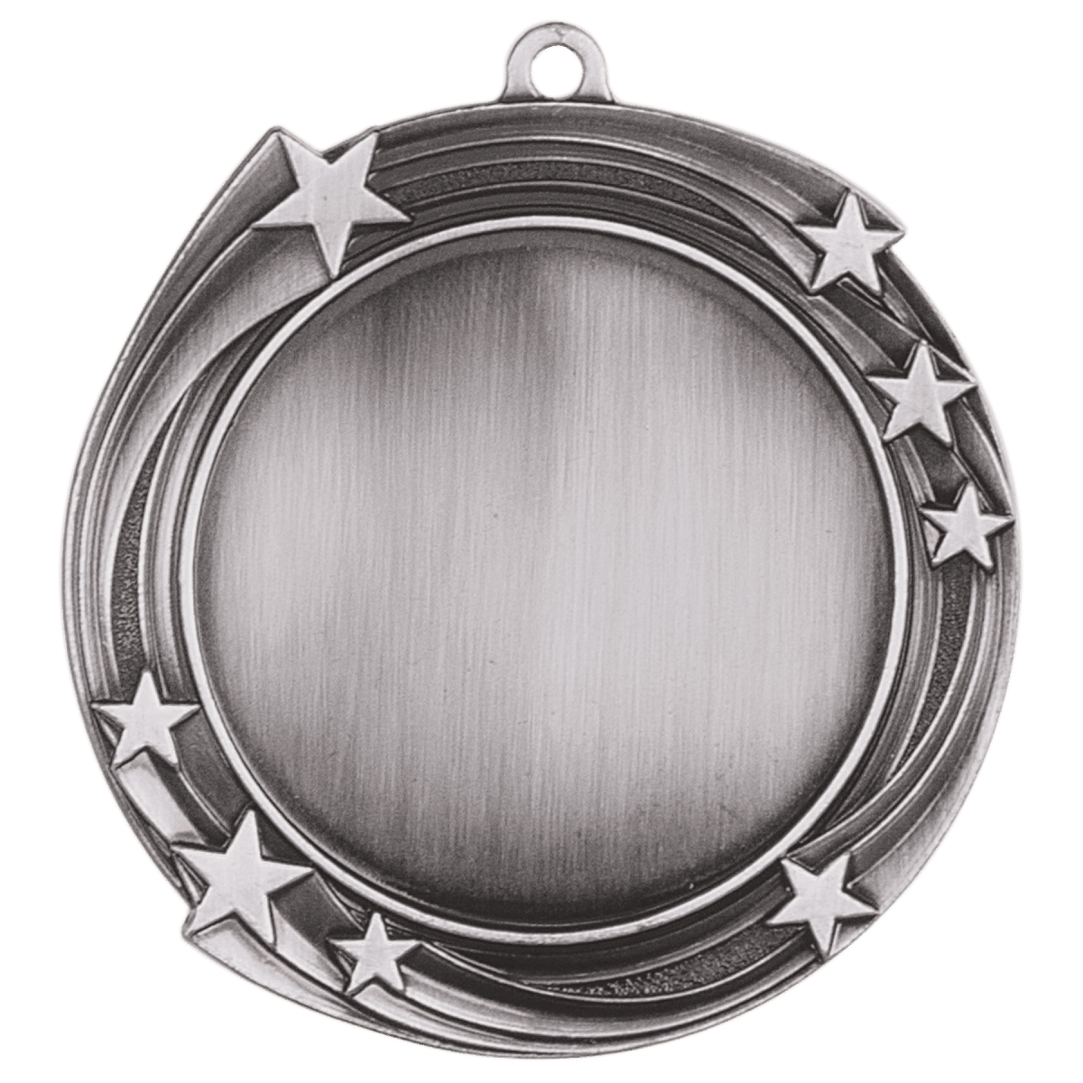 Swirling Star 2" Insert Holder Medal-Antique Silver (Insert Not Included), product photo