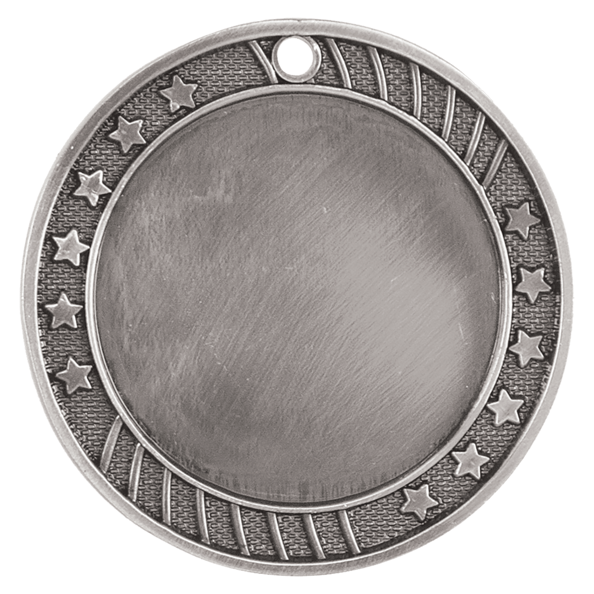 12-Star 2" Insert Holder Medal-Antique Silver (Insert Not Included), product photo
