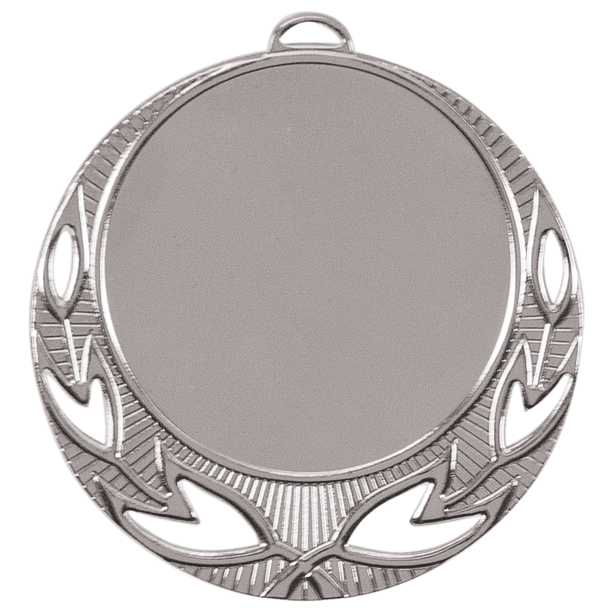 Open Wreath 2" Insert Holder Medal-Antique Silver (Insert Not Included), product photo