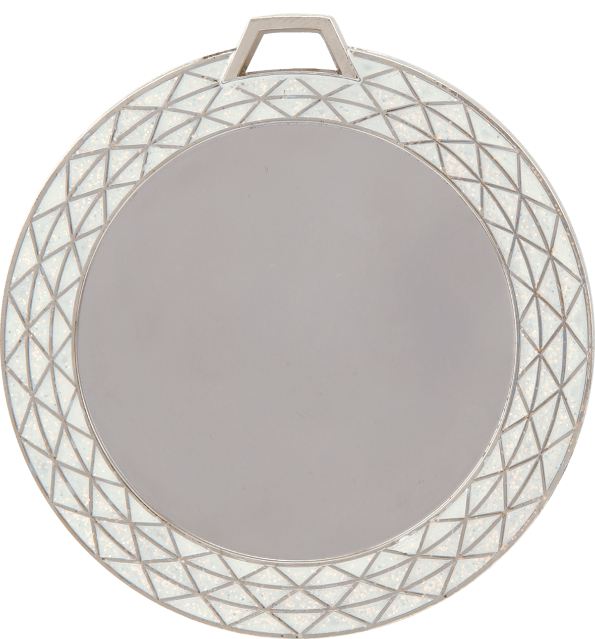 White Bling 2" Insert Holder Medal (Insert Not Included), product photo